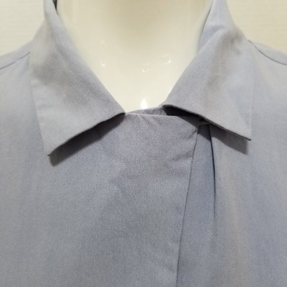 Orvis top Small button up down solid 3/4 sleeve 100% silk - Picture 5 of 13